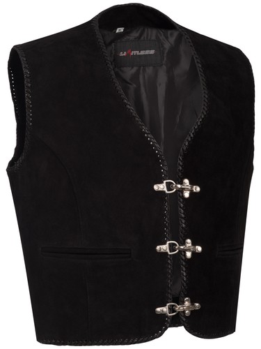 Lederweste nubukleder rocker - nubukleder,