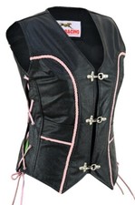 Leder Weste Kutte Damen