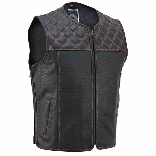 Lederweste herren bikerweste - lederweste,