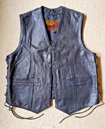 Lederweste biker zulfi schwarz - biker,
