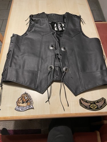 Motorrad lederweste kutte - motorrad, lederweste,