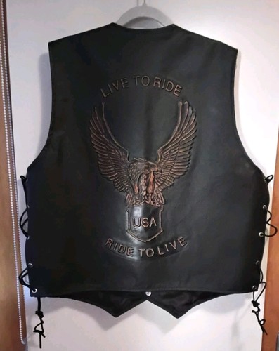 Leder weste kutte motorrad - weste,