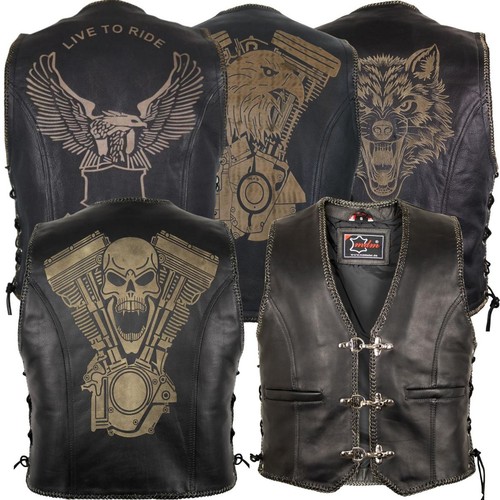 Herren biker lederweste kutte - herren,