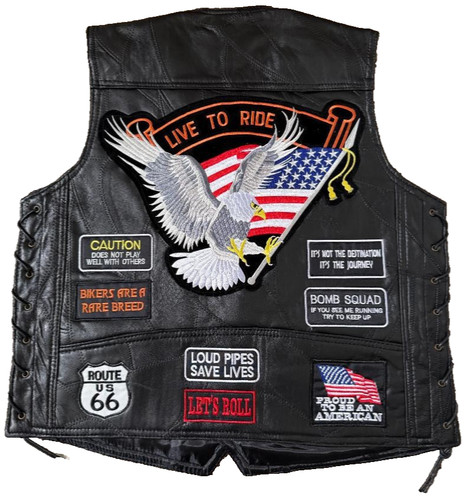 Herren lederweste biker kutte - herren,