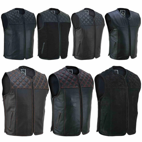 Motorrad lederweste herren - lederweste,