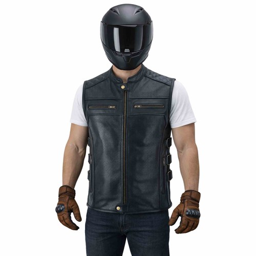 Herren motorrad lederweste - herren,