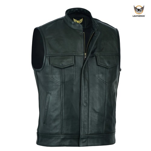 Leatherick herren bikerweste - leatherick, herren-bikerweste
