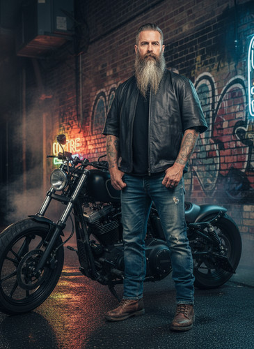 Motorrad lederweste club - motorrad, 3/4